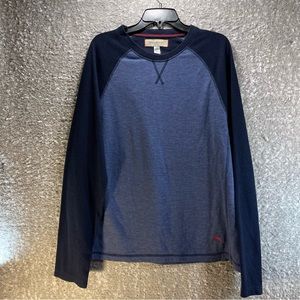 TOMMY BAHAMA Blue Knit Long Sleeve Sweater Shirt Men's Size XL Polyester Blend